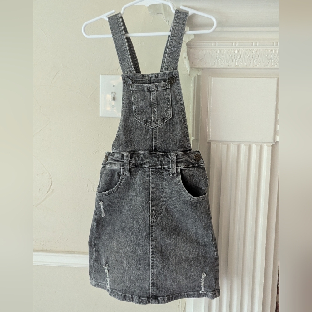 Little Bipsy | Graywash Denim Overall Dress